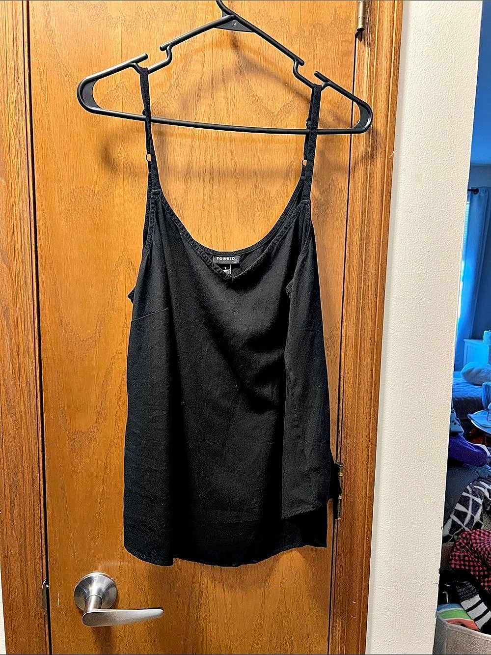 Torrid Ava Stretch Challis Cami Black Camisole Size 1